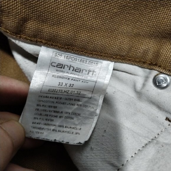 Carhartt WIP Jeans Men 33x32 (34x31) Tan Brown Klondike XXV 25 Years Anniversary - Picture 2 of 16